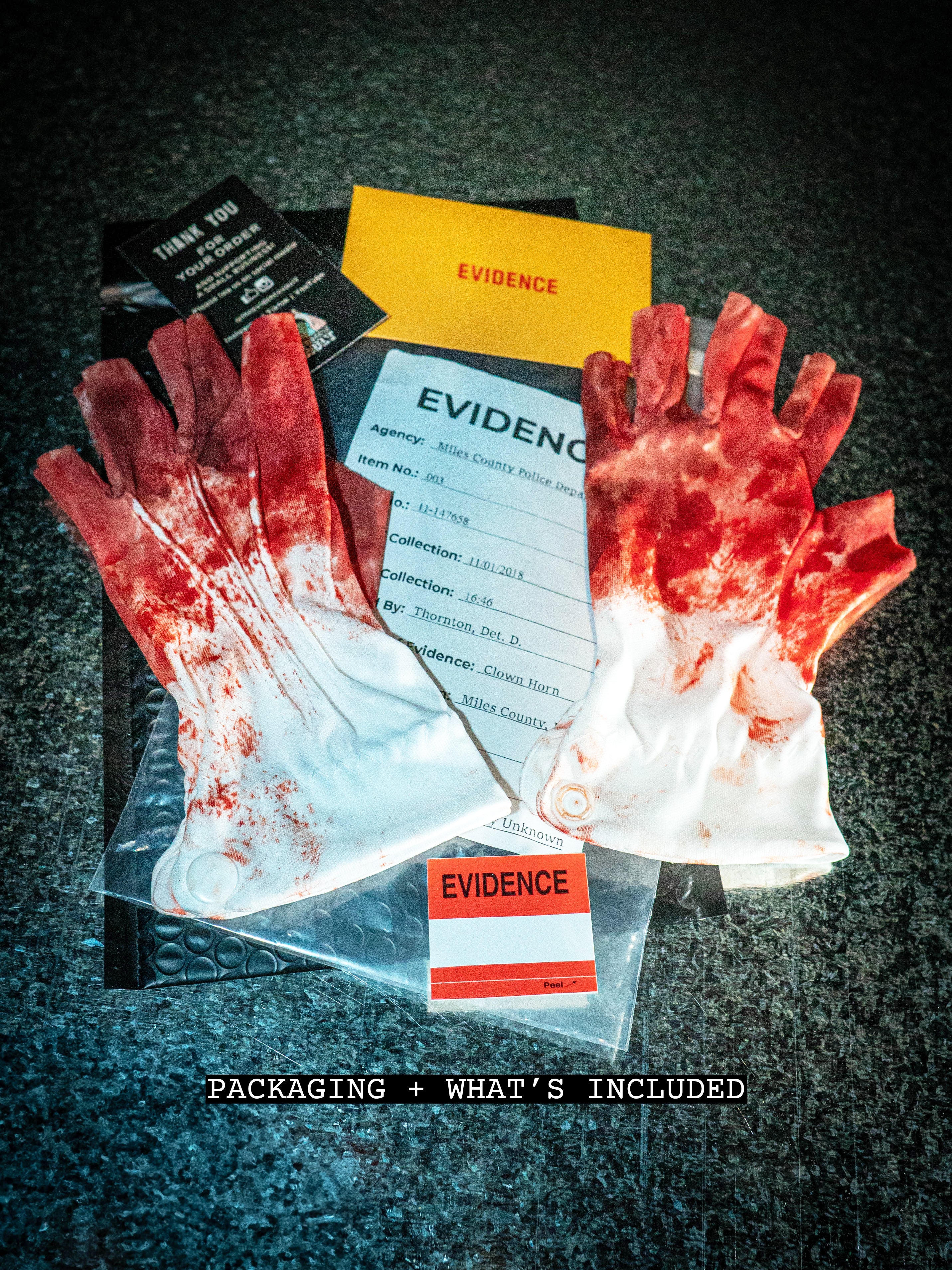 Bloody Killer Clown Gloves – Inspired by Terrifier